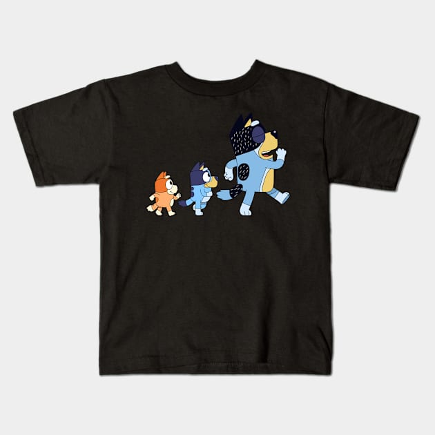 Bluey Walking Kids T-Shirt by Inspire Gift